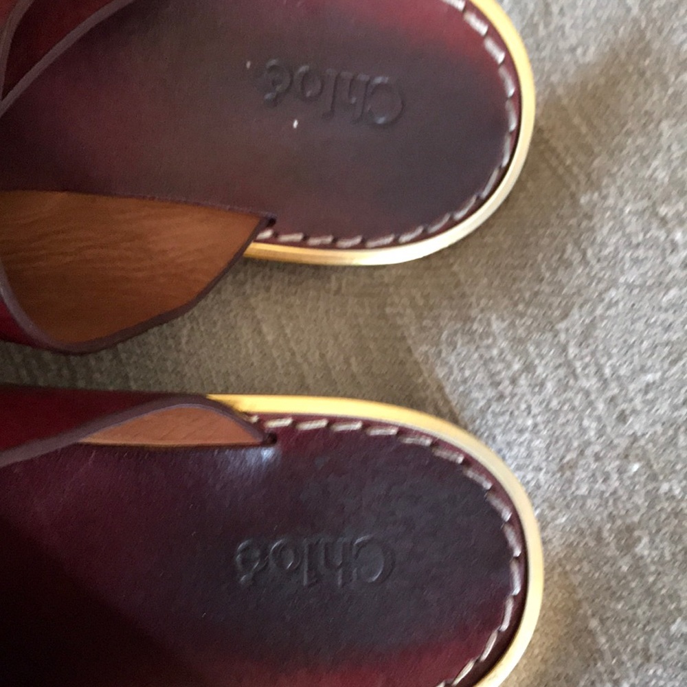 Chloe double monk leather slides - Picture 2 of 8
